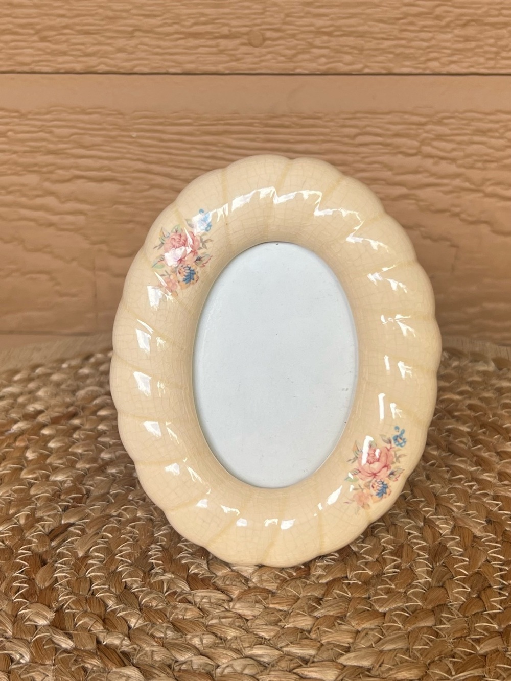 Vintage Cottagecore Porcelain Picture Frame- Unbranded